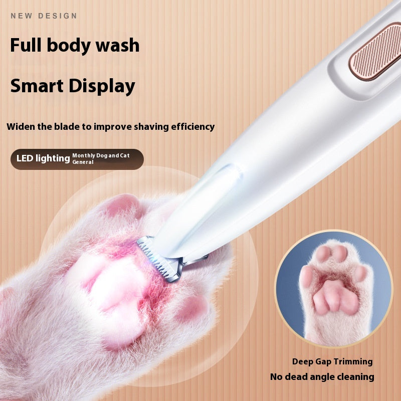 LED Pet Paw Trimmer – Waterproof Dog Grooming Clipper