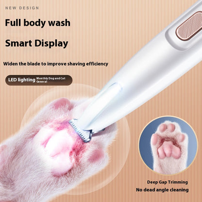 LED Pet Paw Trimmer – Waterproof Dog Grooming Clipper