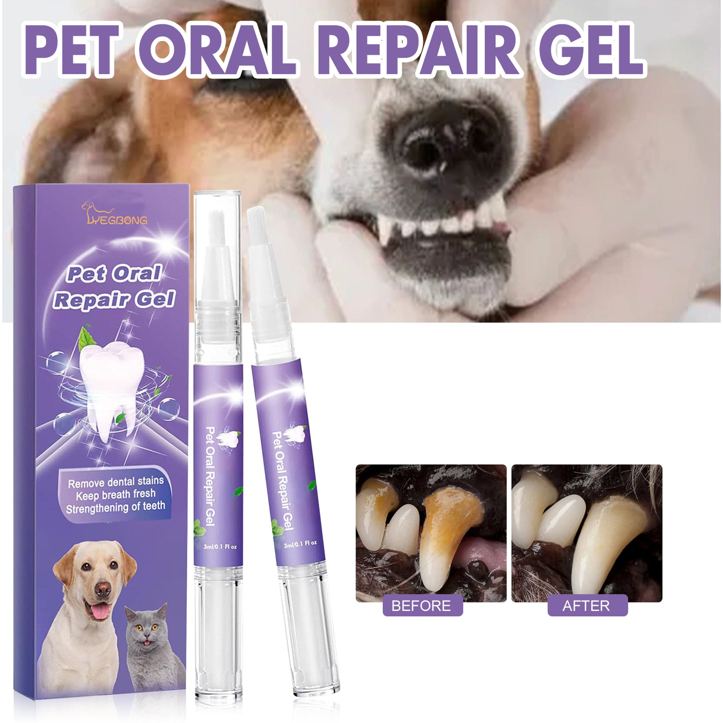 Pet Oral Repair Gel – Dental Care & Cleaning Gel