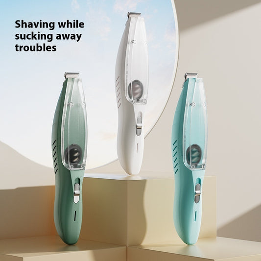 Pet Grooming Shaver with Vacuum – Low Noise Hair Trimmer