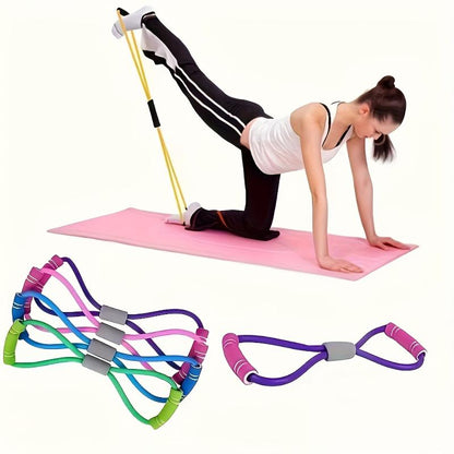 8-Shaped Elastic Resistance Band – Full Body Workout