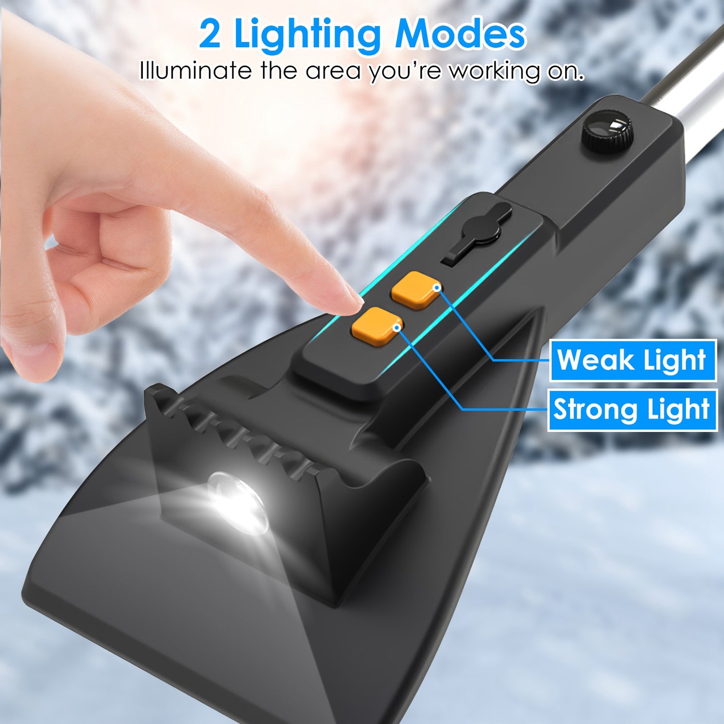 3-in-1 Car Snow Removal Shovel with LED Light