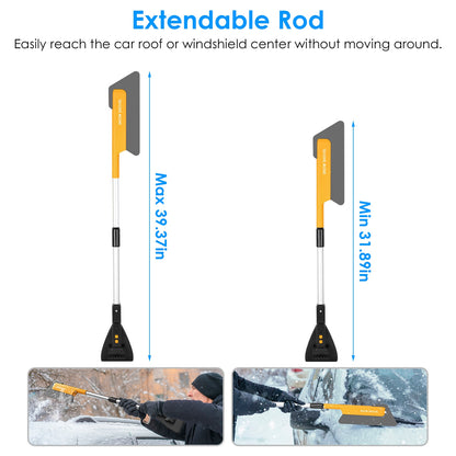 3-in-1 Car Snow Removal Shovel with LED Light