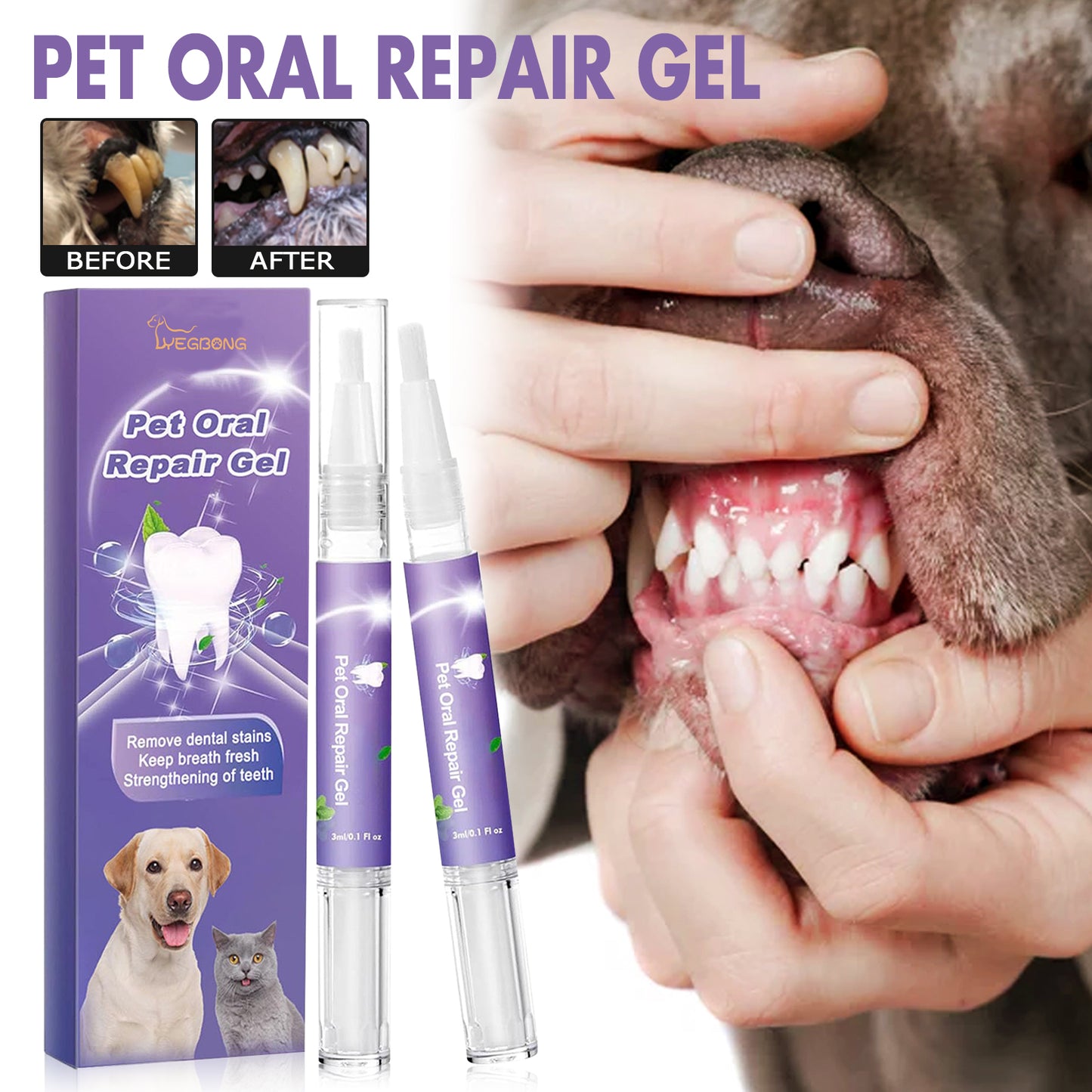 Pet Oral Repair Gel – Dental Care & Cleaning Gel
