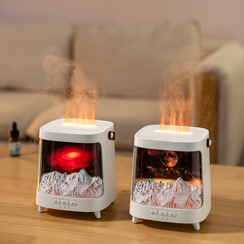 3D Starry Sky Flame Aroma Humidifier