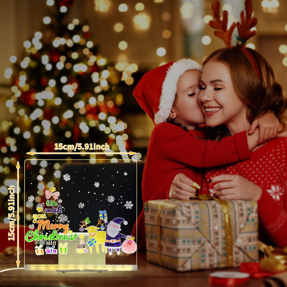 LED Acrylic Writing Board – USB Night Light Message Board