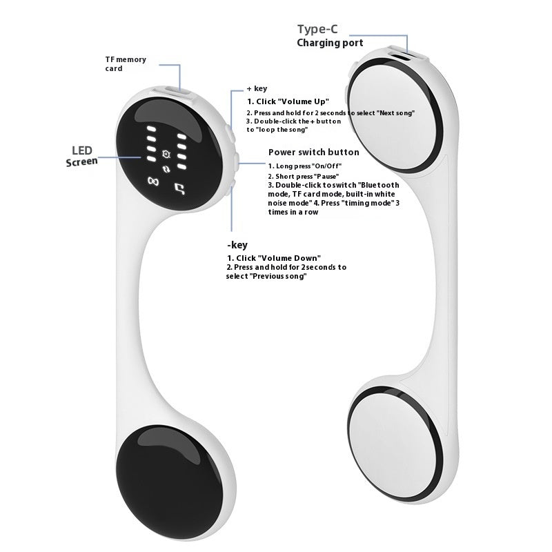Bone Conduction Bluetooth Sleep Music Box – Pillow Speaker