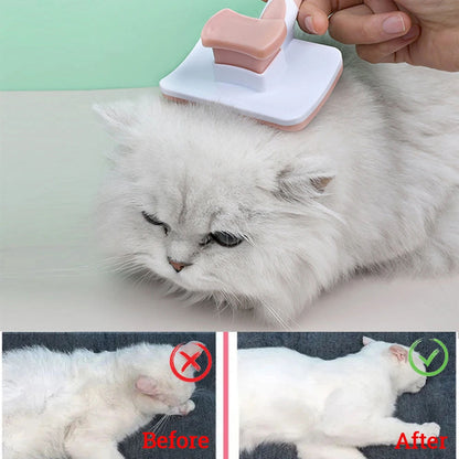 Self-Cleaning Slicker Brush for Dogs & Cats – One-Click Hair Remover