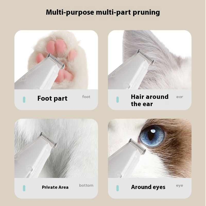 Pet Grooming Shaver with Vacuum – Low Noise Hair Trimmer