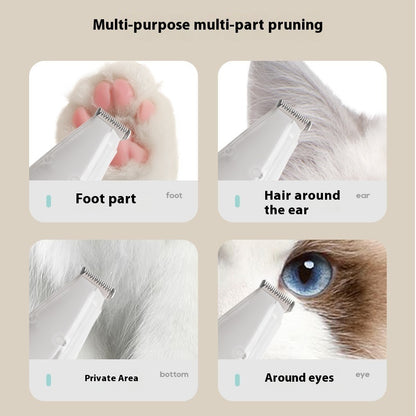 Pet Grooming Shaver with Vacuum – Low Noise Hair Trimmer