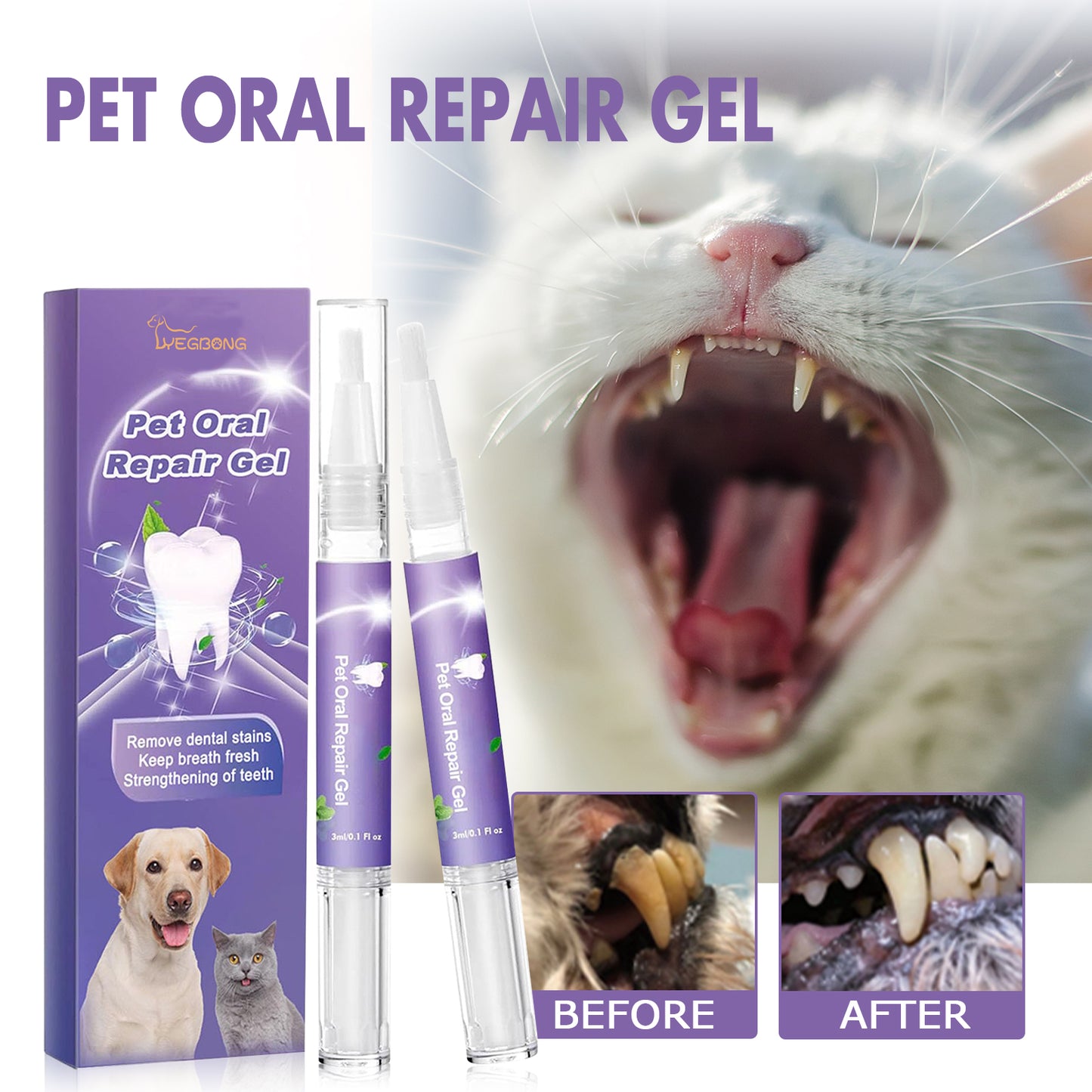 Pet Oral Repair Gel – Dental Care & Cleaning Gel