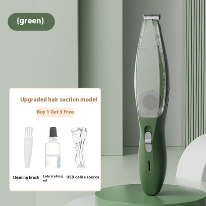 Pet Grooming Shaver with Vacuum – Low Noise Hair Trimmer
