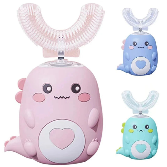 Children’s U-Shaped Electric Toothbrush – 360° Silicone, USB Rechargeable