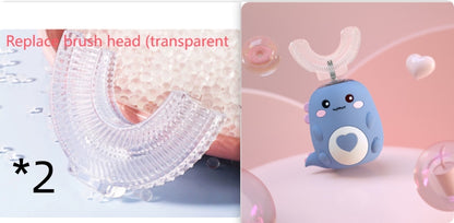 Children’s U-Shaped Electric Toothbrush – 360° Silicone, USB Rechargeable