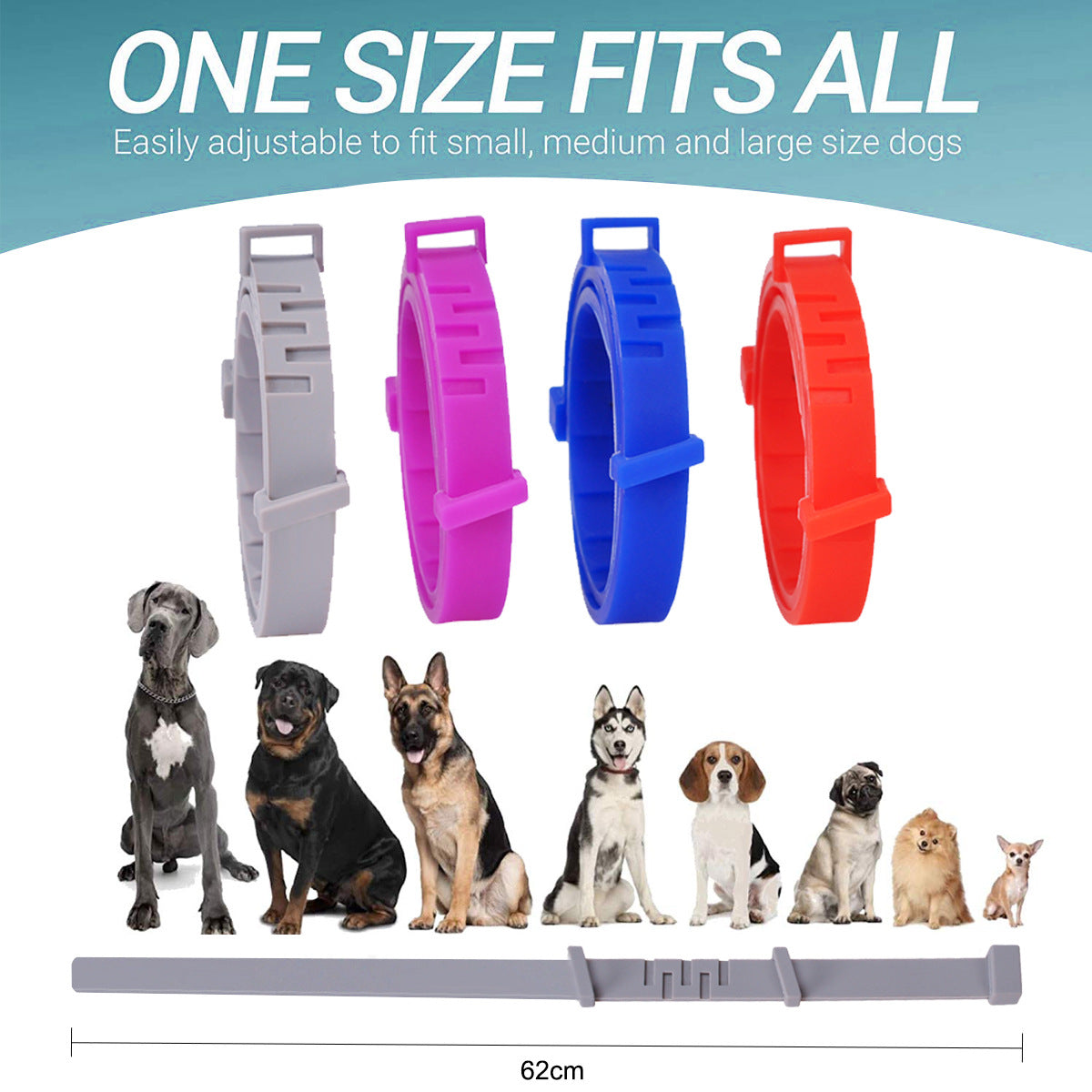 Silicone Adjustable Pet Collar – Insect & Mosquito Protection