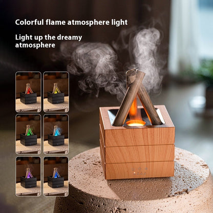 Flame Effect Aroma Diffuser – USB Desktop Humidifier
