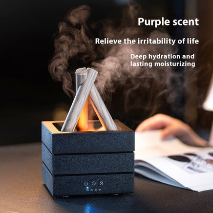 Flame Effect Aroma Diffuser – USB Desktop Humidifier