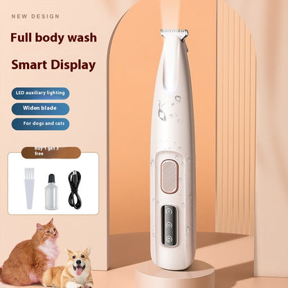 LED Pet Paw Trimmer – Waterproof Dog Grooming Clipper