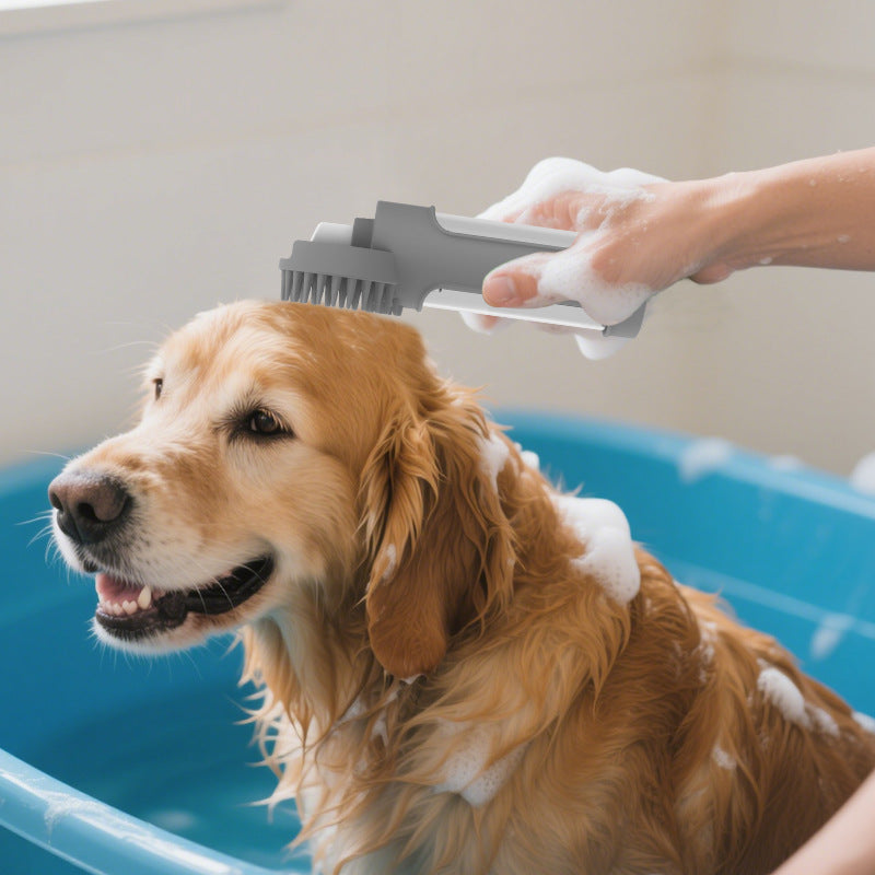 2-in-1 Silicone Pet Bath Brush – Grooming & Massage