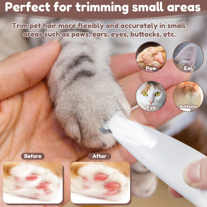 LED Pet Paw Trimmer – Waterproof Dog Grooming Clipper
