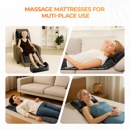 Foldable Heated Massage Mattress with Smart Controller & Timer