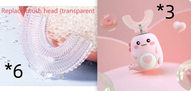 Children’s U-Shaped Electric Toothbrush – 360° Silicone, USB Rechargeable