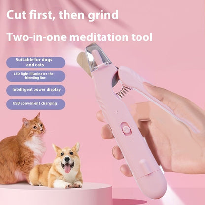 2-in-1 Pet Nail Clippers with LED Light – Dog & Cat Trimmer