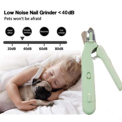 2-in-1 Pet Nail Clippers with LED Light – Dog & Cat Trimmer