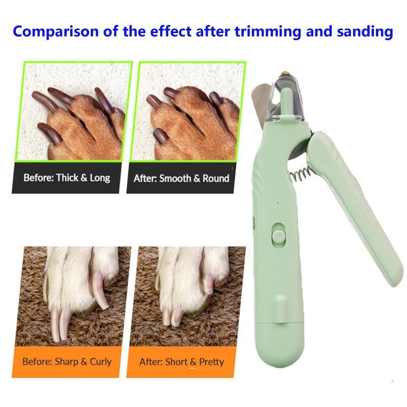 2-in-1 Pet Nail Clippers with LED Light – Dog & Cat Trimmer