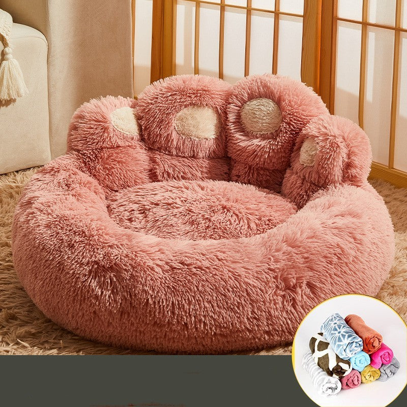 Warm Fleece Dog Bed – Medium & Large Pet Sofa Mattress