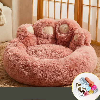 Warm Fleece Dog Bed – Medium & Large Pet Sofa Mattress