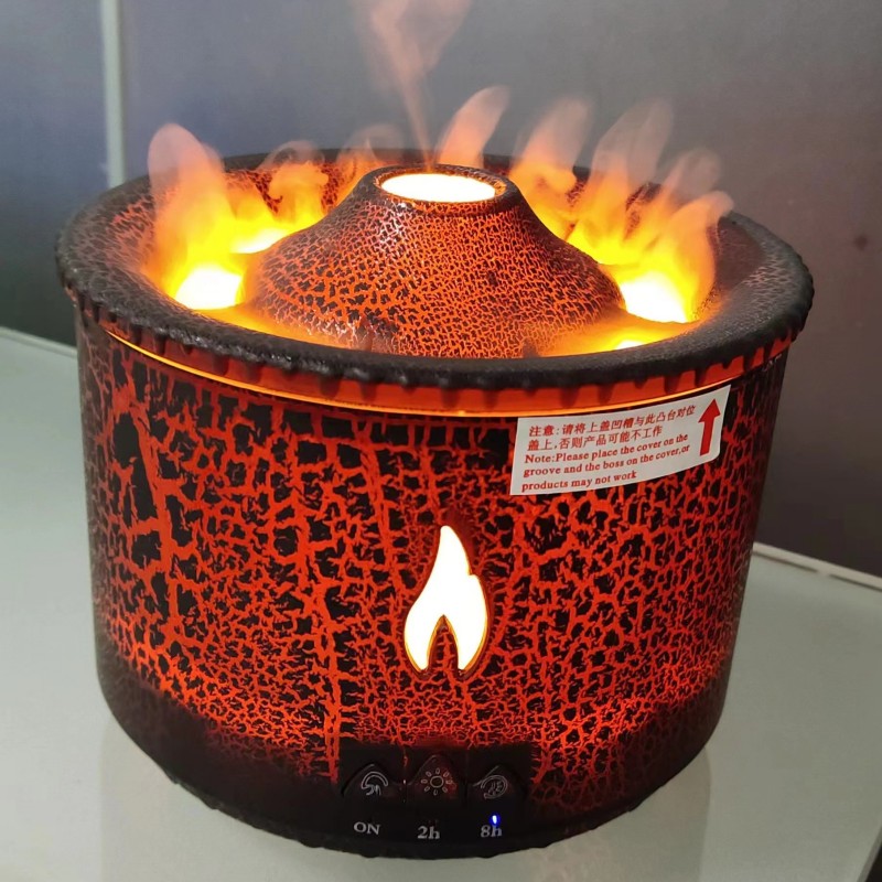 Volcano Jellyfish Flame Aroma Diffuser – Ultrasonic Humidifier