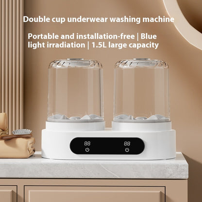 Mini Underwear Washing Machine – Double Bucket Laundry Cup