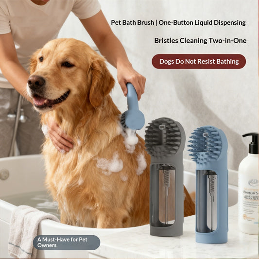 2-in-1 Silicone Pet Bath Brush – Grooming & Massage