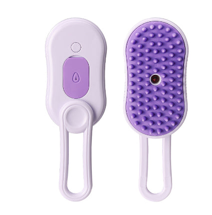 3-in-1 Steam Pet Brush – Electric Spray Grooming Comb