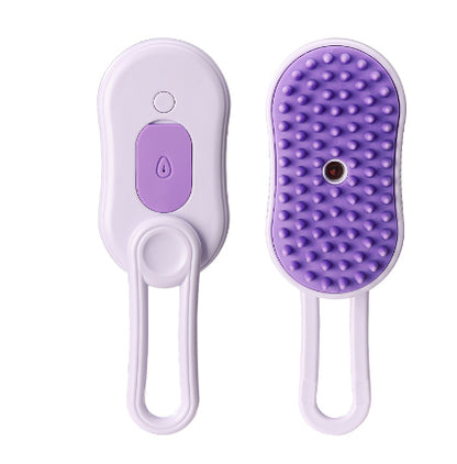 3-in-1 Steam Pet Brush – Electric Spray Grooming Comb