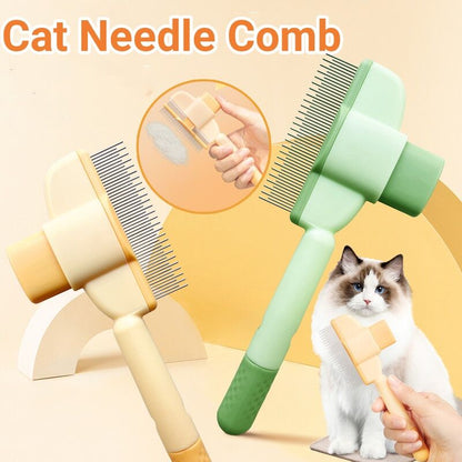Professional Pet Grooming Comb with Release Button – Dog & Cat
