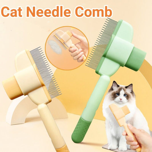 Professional Pet Grooming Comb with Release Button – Dog & Cat