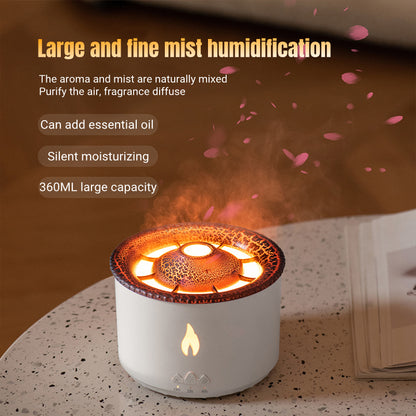 Volcano Jellyfish Flame Aroma Diffuser – Ultrasonic Humidifier