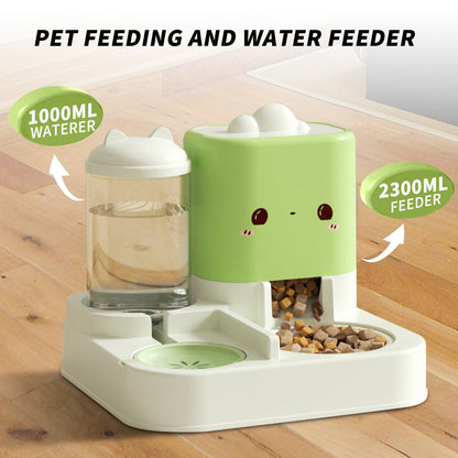 Cartoon Cat Ear 2-in-1 Pet Food & Water Bowl